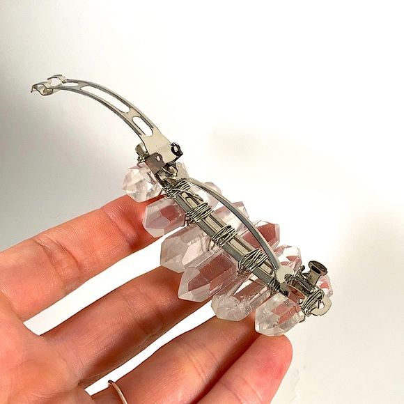 (1) Messy Bun Crystal Crown Barrette - Picture 2 of 11